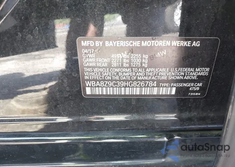 2017 BMW 330I Gran Turismo xDrive from USA, damaged, VIN WBA8Z9C39HG826784